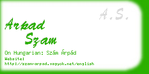 arpad szam business card