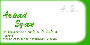 arpad szam business card